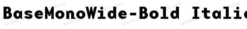 BaseMonoWide-Bold Italic字体转换
